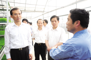 陆留生视察“三夏”工作，听取了关于《国家现代农业示范区建设规划》的情况汇报，要求全力推进国家现代农业示范区建设