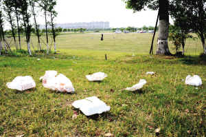 看完美丽的风景离开 却留下一地垃圾