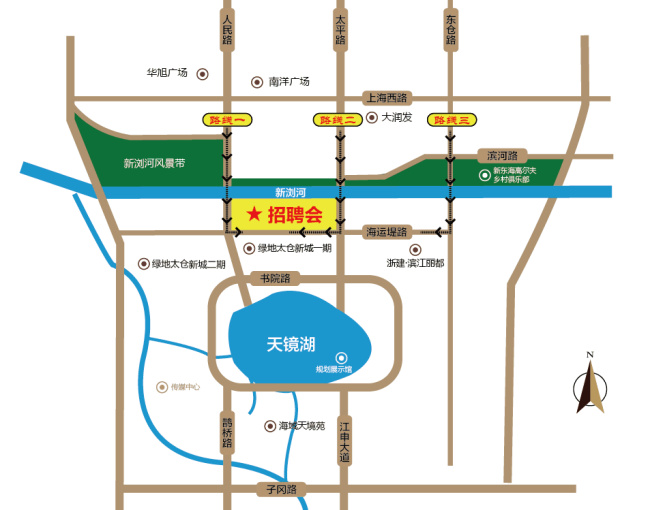 3月5号招聘会现场怎么走？