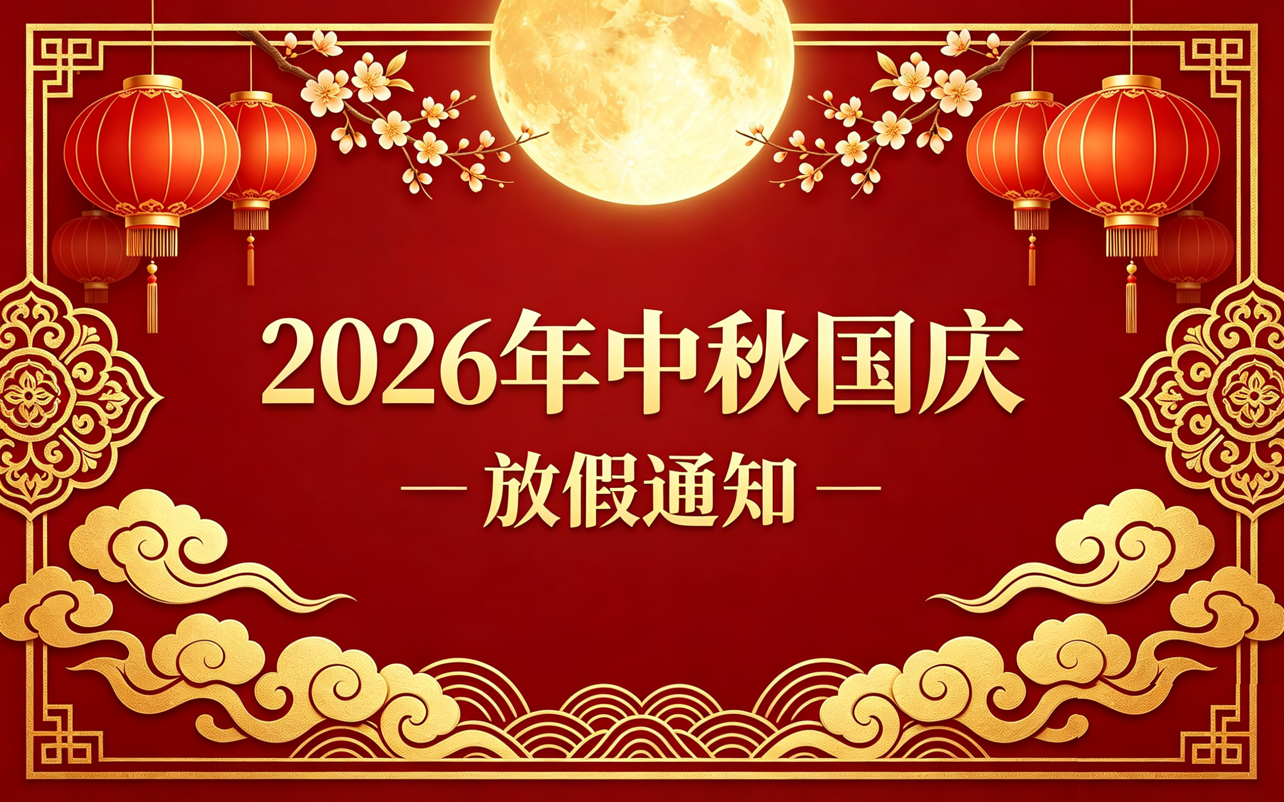 2026年中秋国庆放假通知