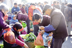 杨漕村有个“沪上”菜场  上海人坐着大巴到田头买菜，原来这是村中一个家庭合作农场与上海一家农副产品超市合作的产物
